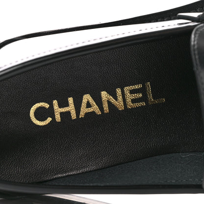 Chanel Shiny Calfskin Logo Loafers 39 Black 9 of 11