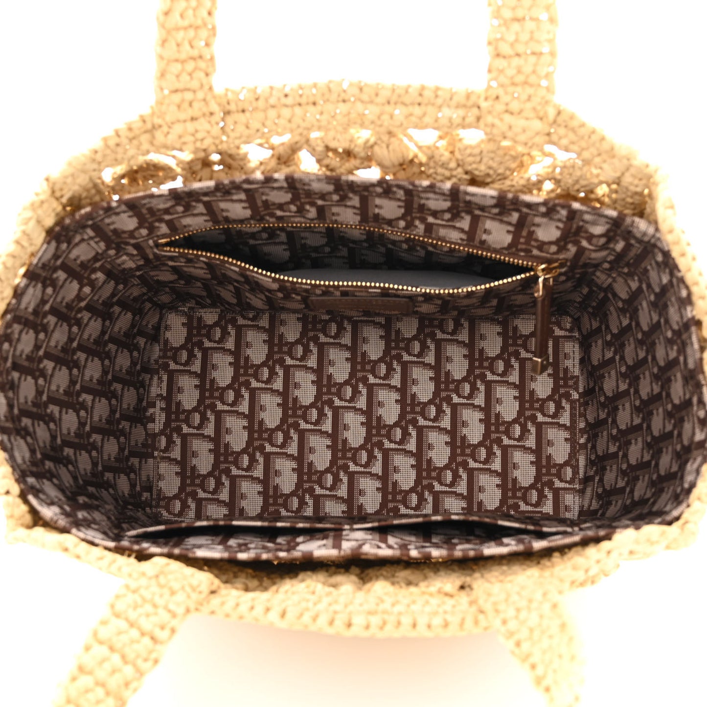 Woven Raffia Floral Embellished Small Book Tote Natural