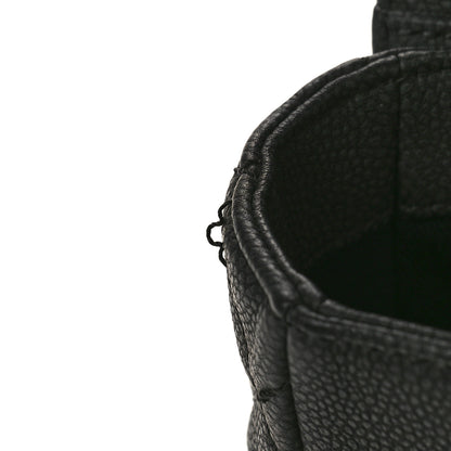 Chanel Washed Caviar Quilted Small Square Turn Around Ligne Flap Dark Grey 12 of 14