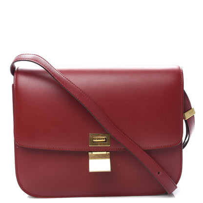Celine Box Calfskin Medium Classic Box Flap Bag Red 1 of 13