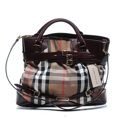 Burberry House Check Bridle Calfskin Medium Gosford Hobo 1 of 10
