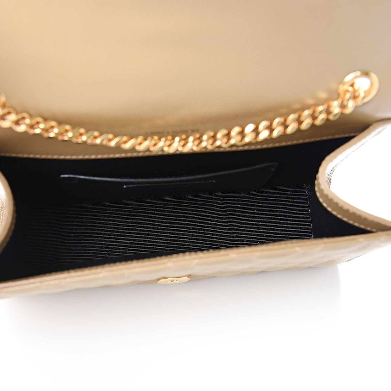 Saint Laurent Grain De Poudre Textured Mixed Matelasse Triquilt Small Monogram Satchel Dark Latte 4 of 8