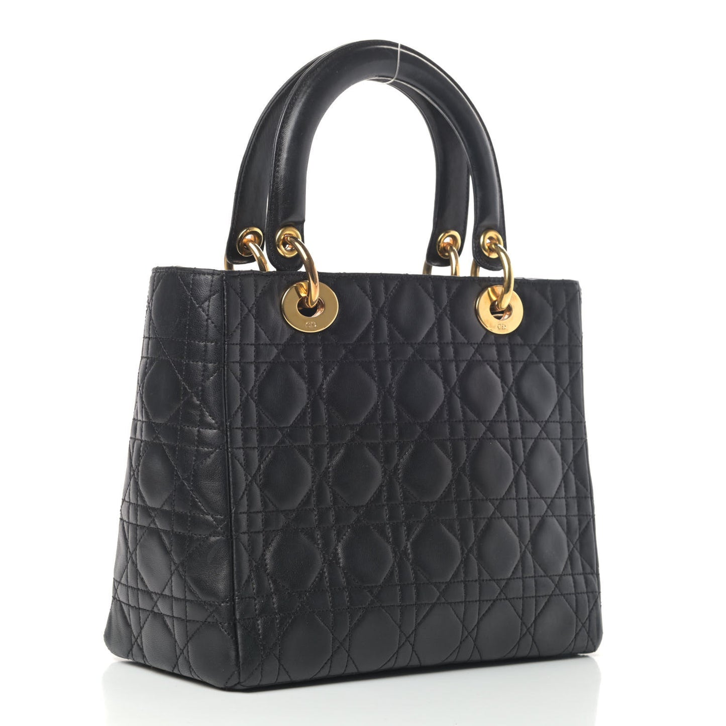Lambskin Cannage Medium Lady Dior Black