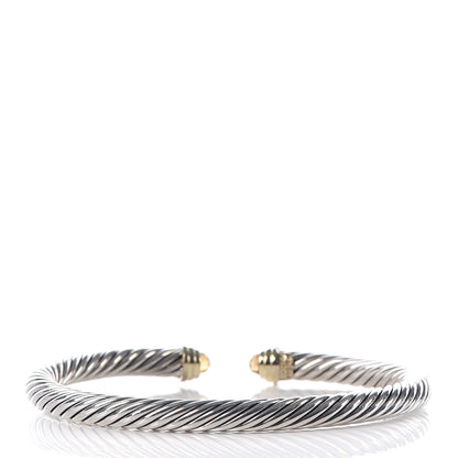 David Yurman Sterling Silver 14K Yellow Gold Citrine 5mm Cable Classics Petite Color Bracelet 3 of 4