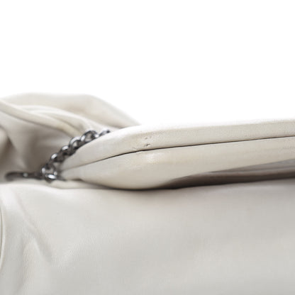 FASHIONPHILE CHANELLambskinChainEmbellishedFrameToteIvory 15 of 17