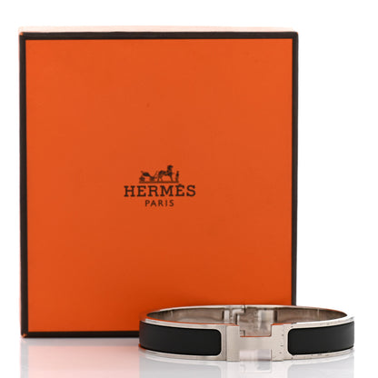 Hermes Matte Enamel Narrow Clic Clac HH Bracelet GM Black 5 of 5