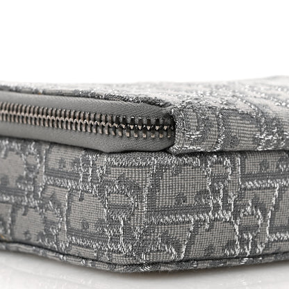 Christian Dior Oblique Zipped Pouch With Strap Pouch Grey 8 of 9