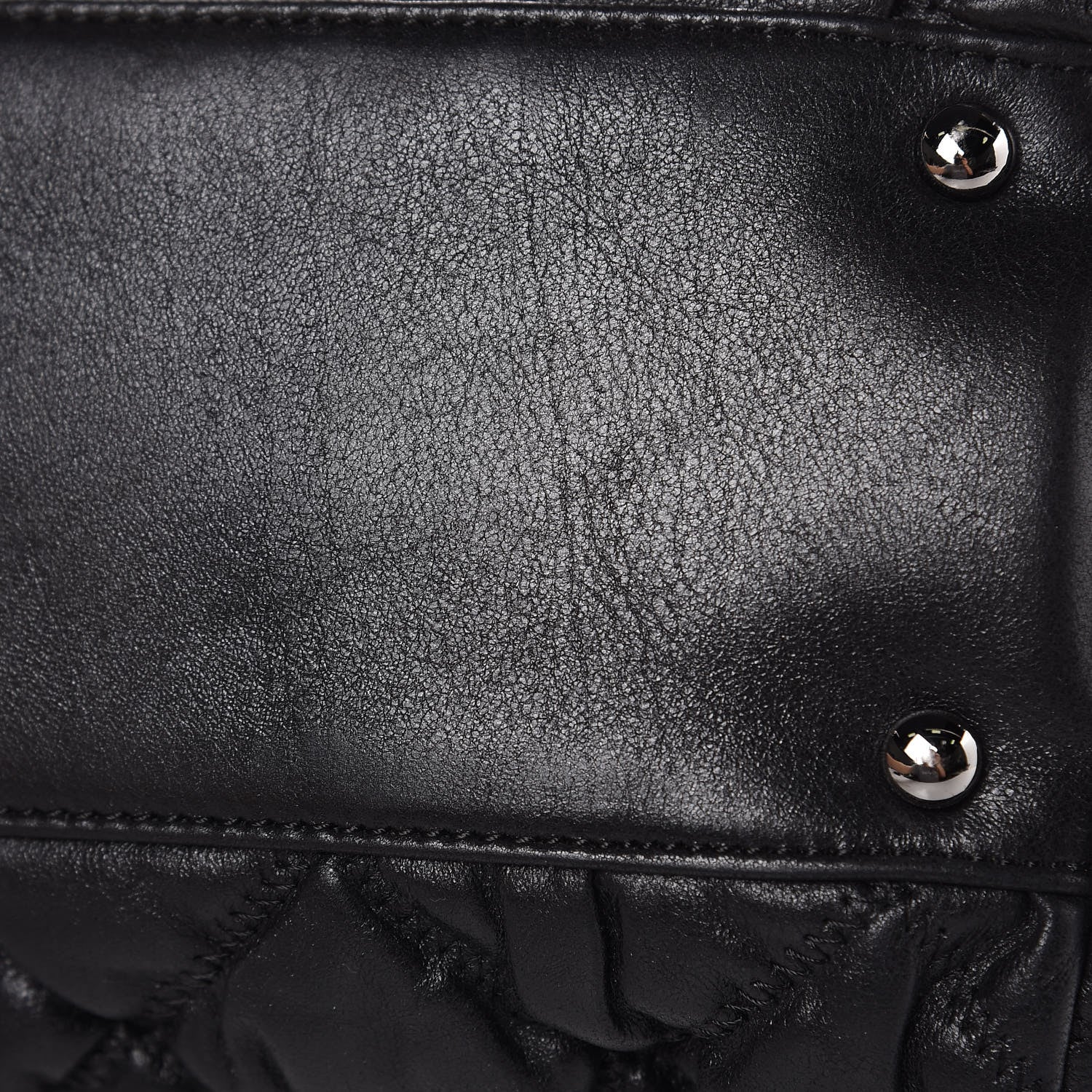 Chanel Lambskin Bubble Quilt Bowler Black 15 of 15