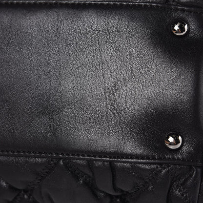 Chanel Lambskin Bubble Quilt Bowler Black 15 of 15