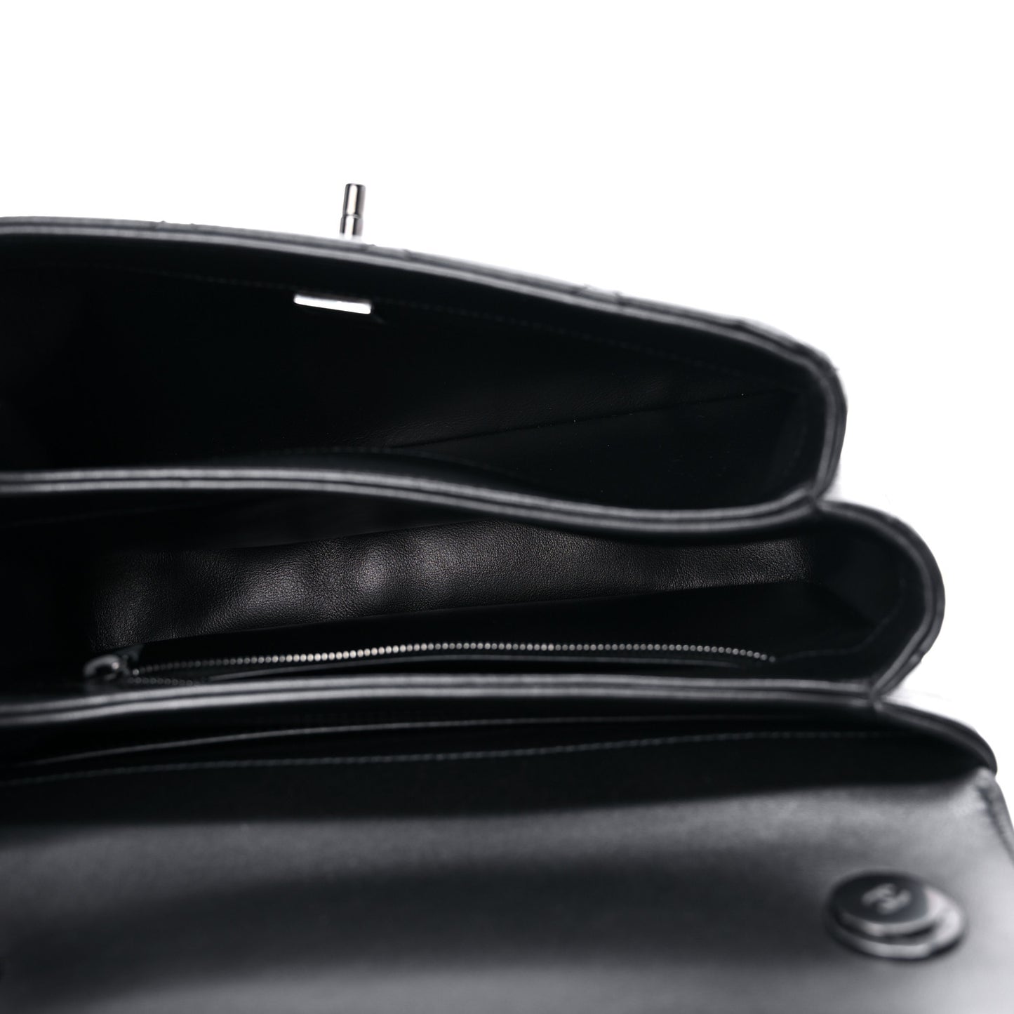 Lambskin Quilted Small Trendy CC Dual Handle Flap Bag So Black