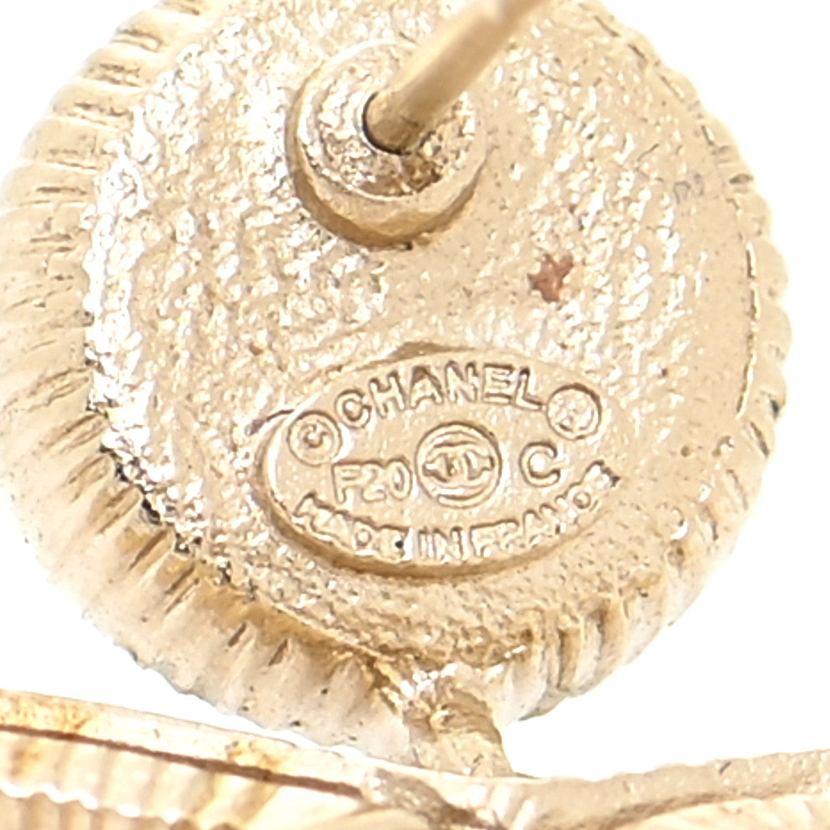 Chanel Metal Crystal Pearl CC Drop Earrings Gold 4 of 6