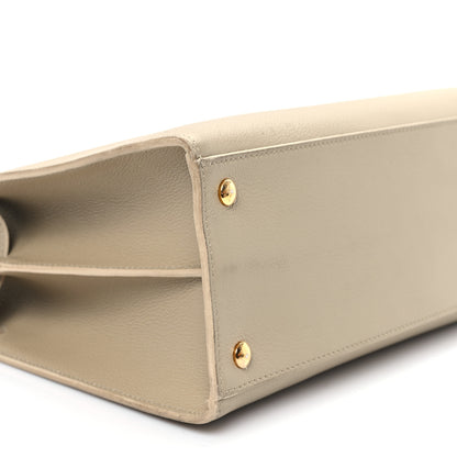 Burberry Grainy Calfskin Medium Title Bag Honey 8 of 10