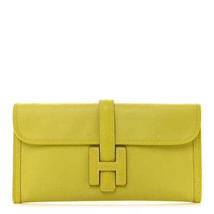 Hermes Swift Jige Elan Clutch Lime 1 of 7