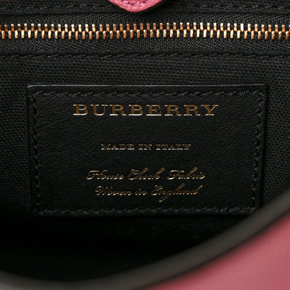 Burberry Grainy Calfskin House Check Small Banner Tote Mauve Pink 5 of 7