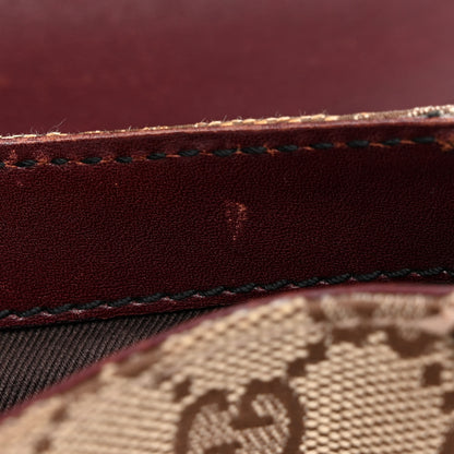 Gucci Monogram Studded Small Horsebit Clutch Bordeaux 13 of 15