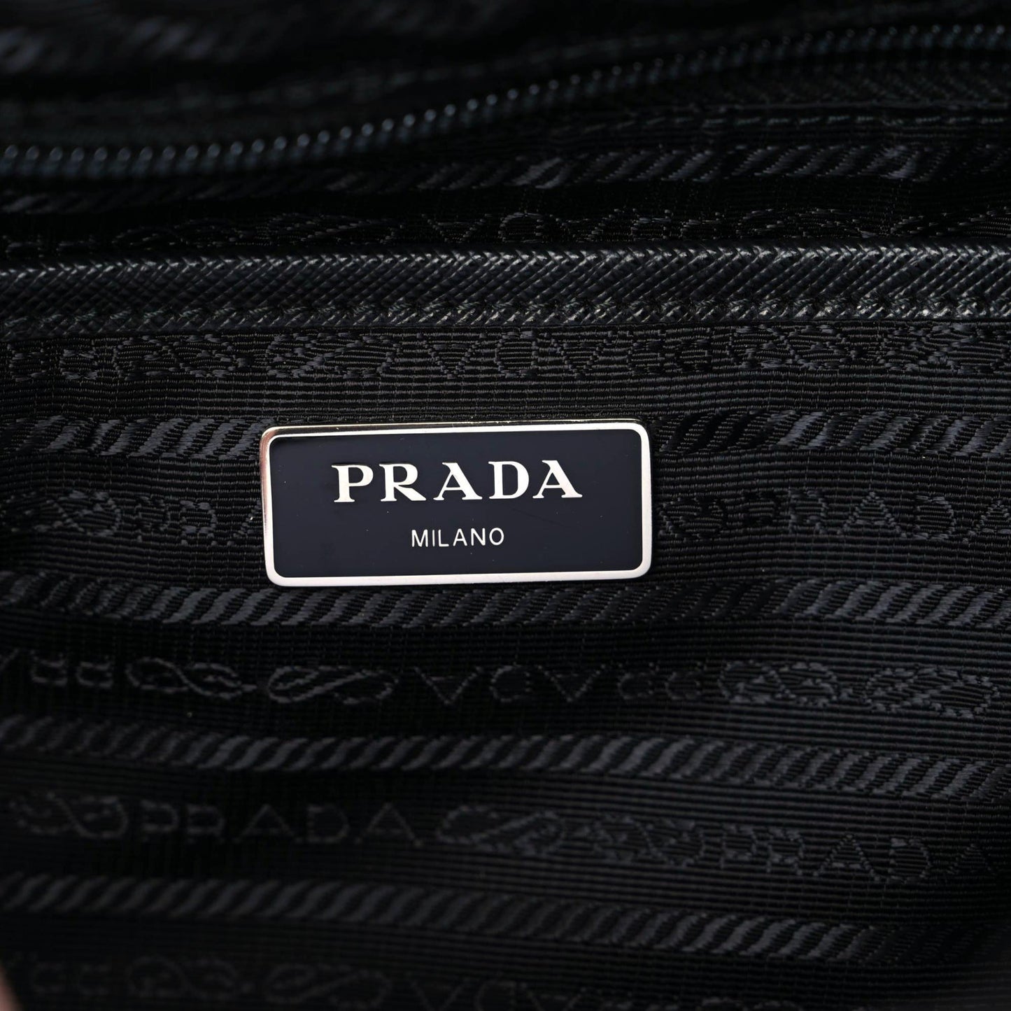 Tessuto Nylon Saffiano Medium Backpack Black