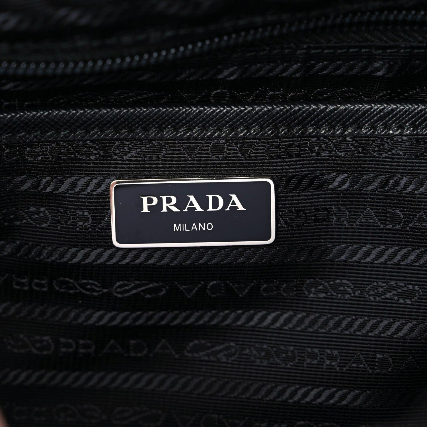 Prada Tessuto Nylon Saffiano Medium Backpack Black 9 of 9