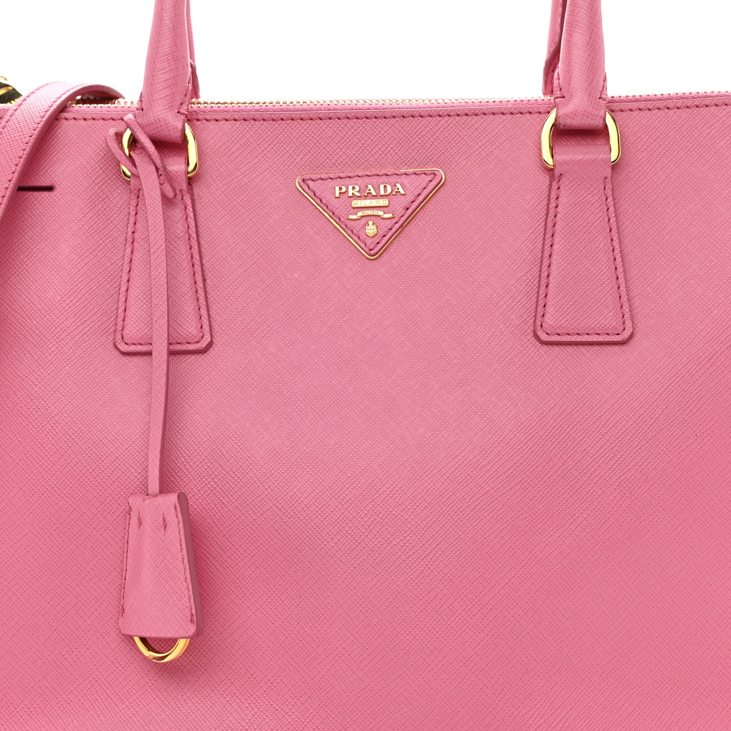 Saffiano Medium Galleria Double Zip Tote Geranio