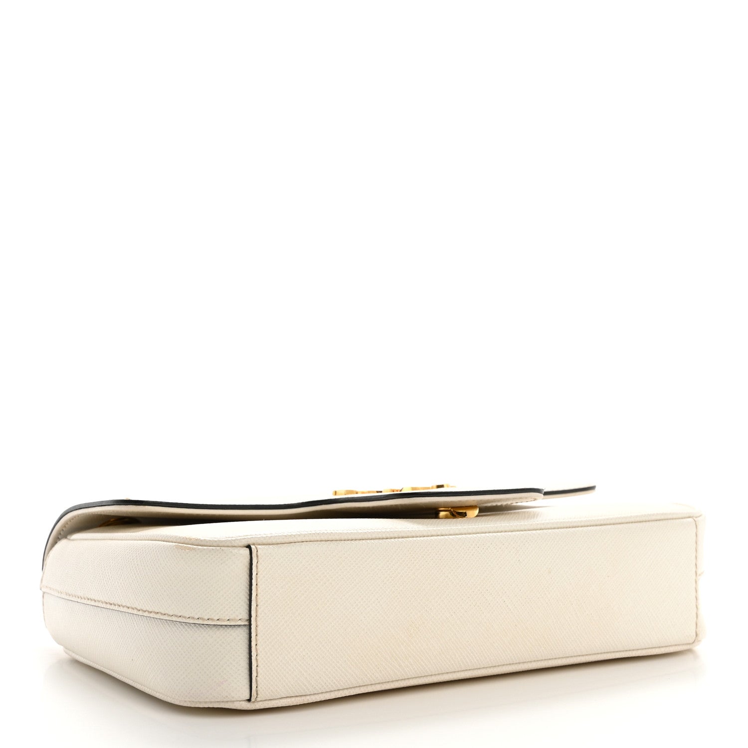 Prada Saffiano Flap Shoulder Bag Bianco 4 of 12