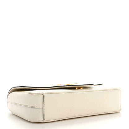 Prada Saffiano Flap Shoulder Bag Bianco 4 of 12