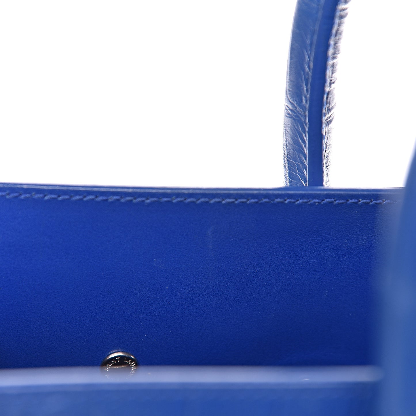 Calfskin Crocodile Embossed Small Sac De Jour Royal Blue