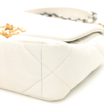 Chanel Goatskin Quilted Medium Chanel 19 Flap White 8 of 9