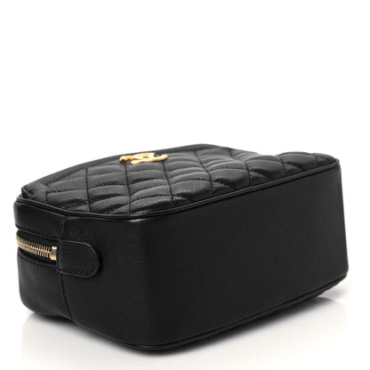 Chanel Calfskin Quilted CC Small Vanity Case Black 3 of 7