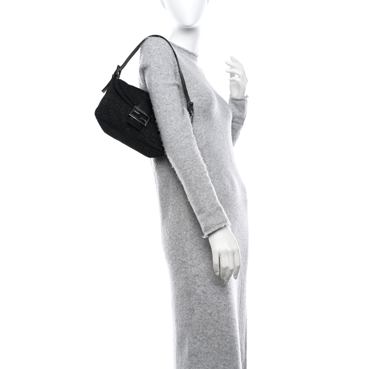 Fendi Zucchino Baguette Black 2 of 9