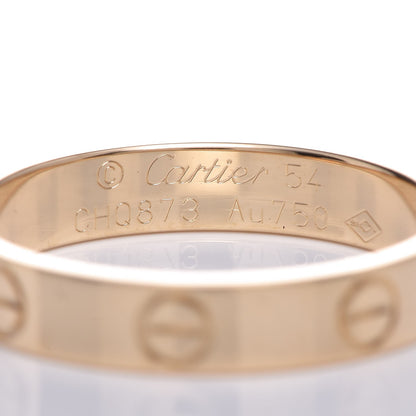 Cartier 18K Yellow Gold 3.5mm LOVE Wedding Band Ring 54 6.75 4 of 5