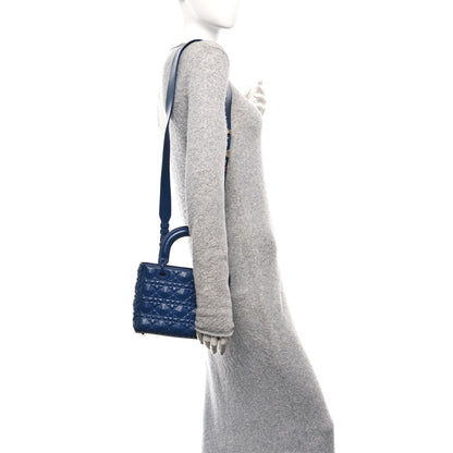 Christian Dior Calfskin Cannage Diamond Small My ABCDior Lady Dior Blue Royale 2 of 10
