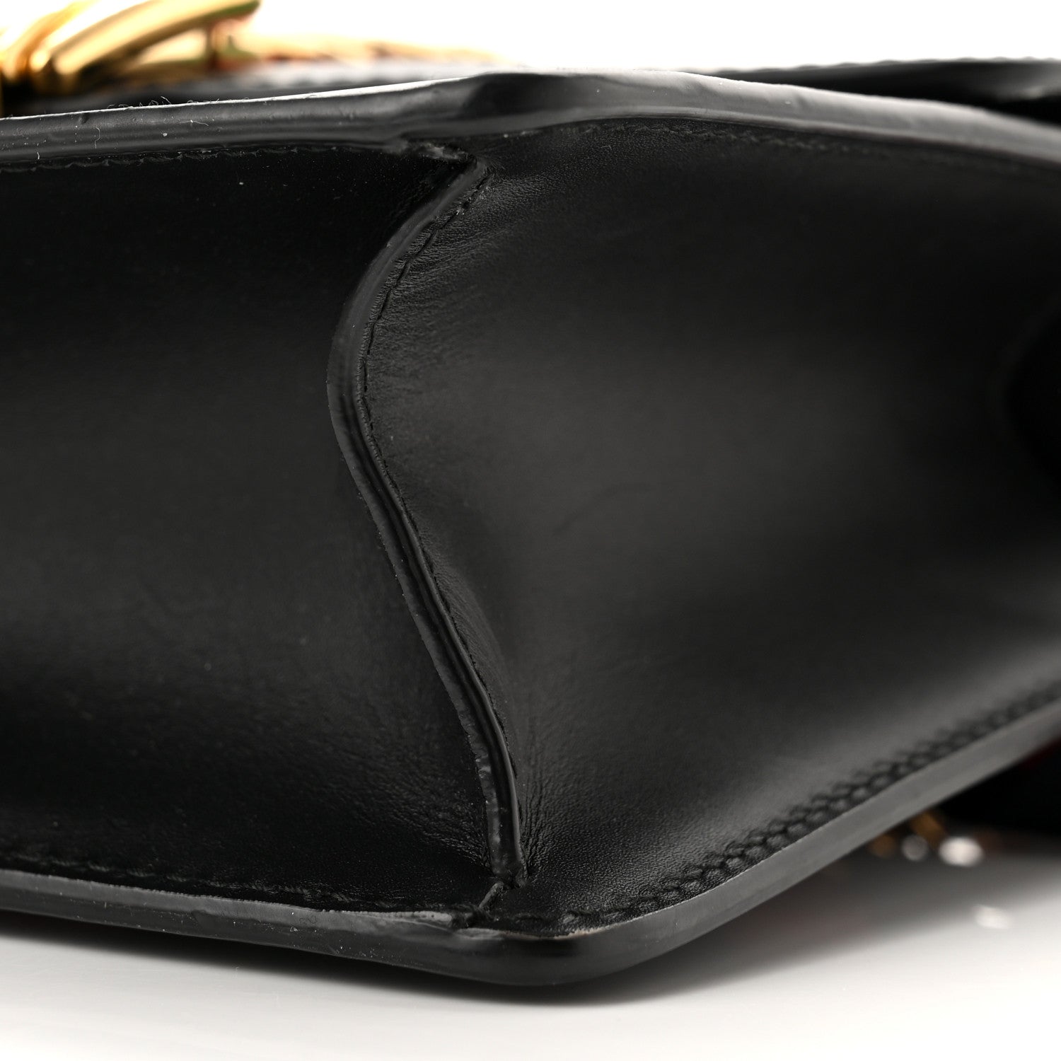 Gucci Calfskin Mini Sylvie Chain Shoulder Bag Black 9 of 9