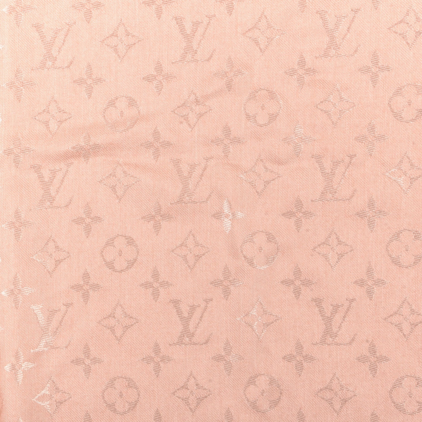 Silk Wool Monogram Shawl Rose