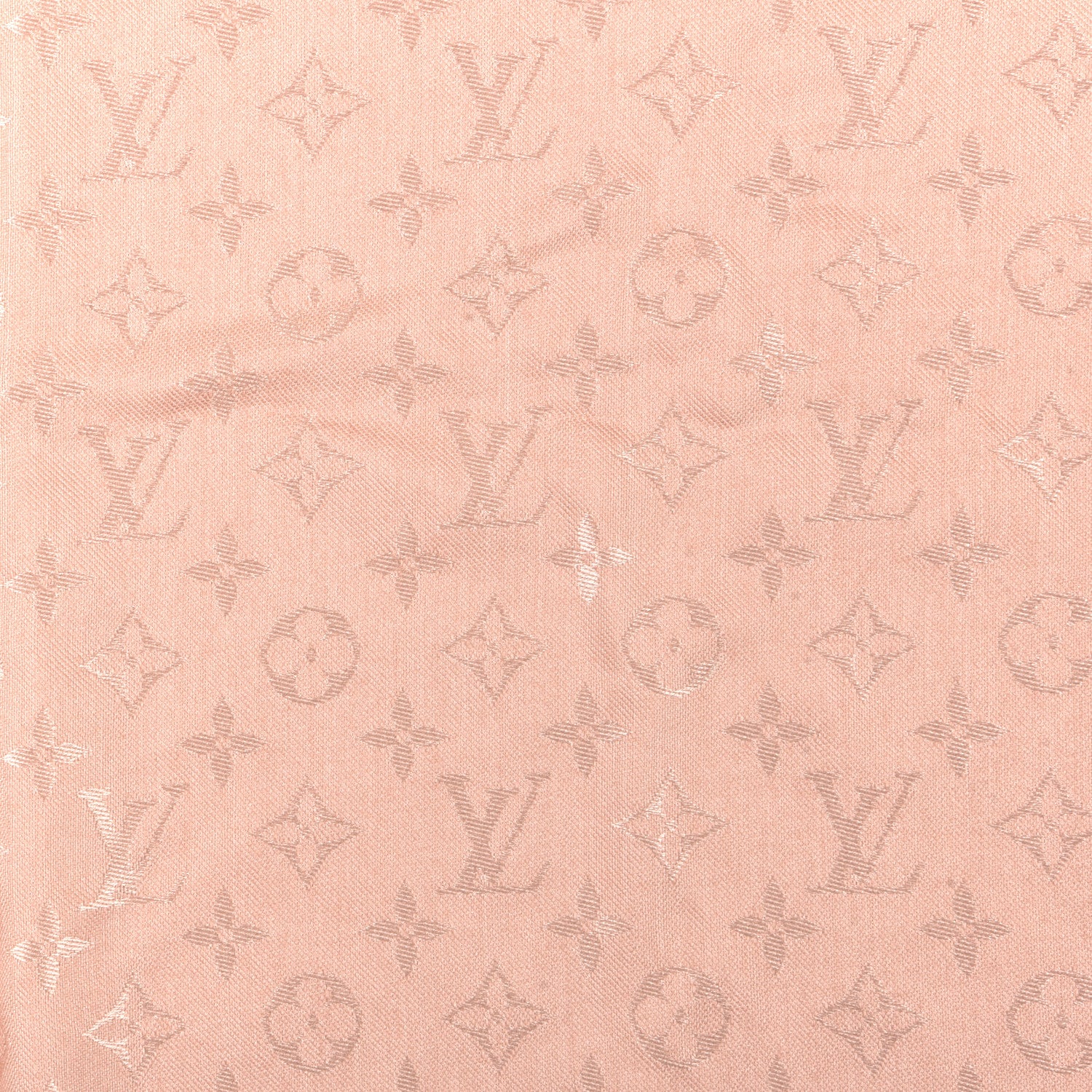 Louis Vuitton Silk Wool Monogram Shawl Rose 3 of 4