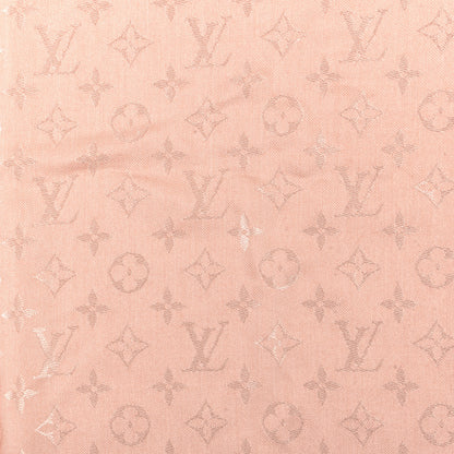 Louis Vuitton Silk Wool Monogram Shawl Rose 3 of 4