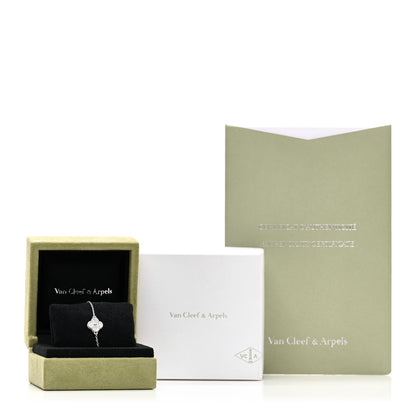 Van Cleef & Arpels 18K White Gold Diamond Sweet Alhambra Bracelet 4 of 4