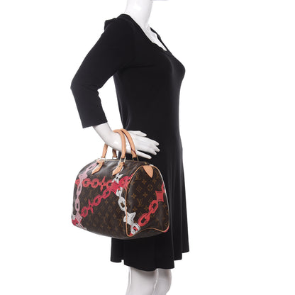 Louis Vuitton Monogram Bay Speedy 30 Rose Ballerine Poppy 2 of 11