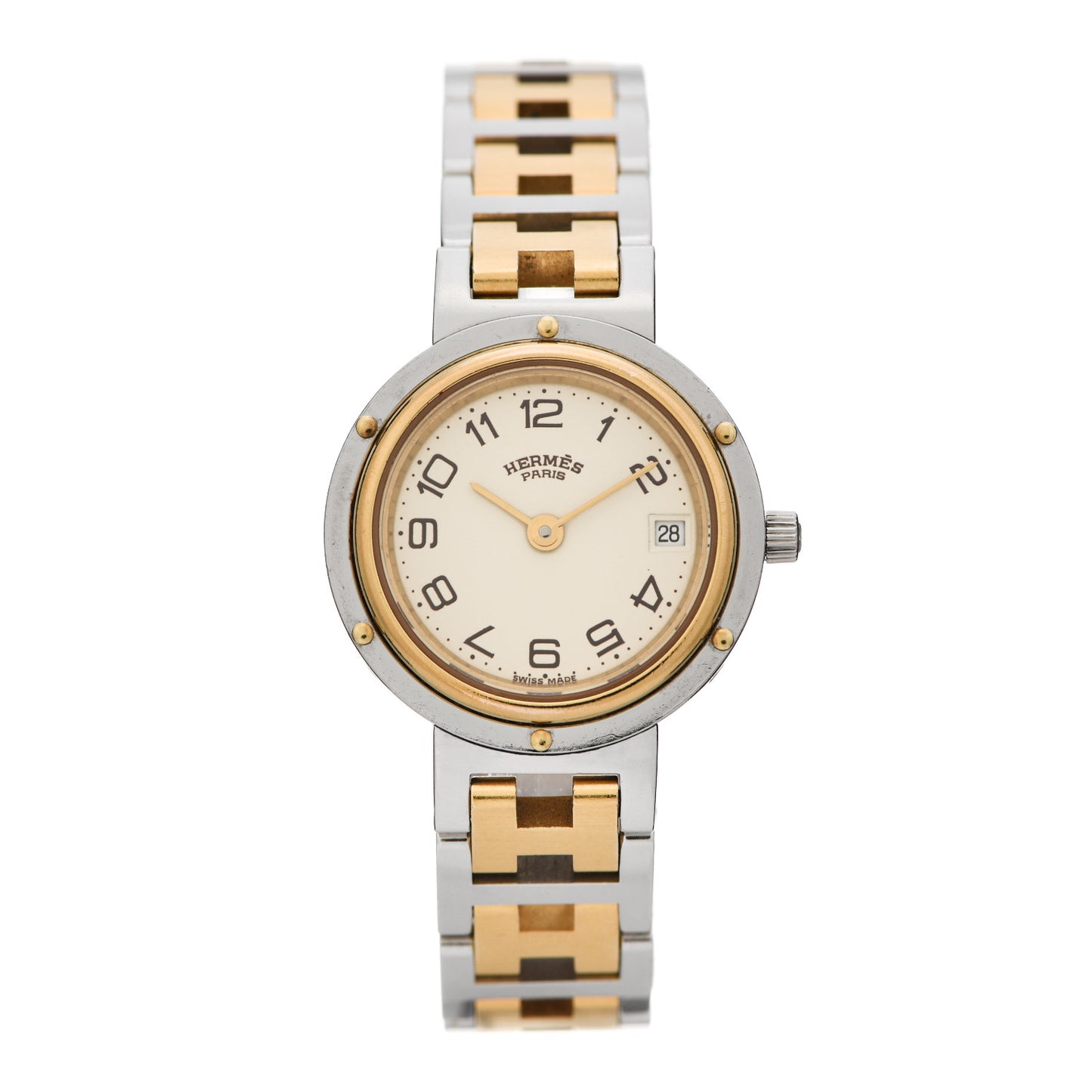 Stainless Steel 24mm Clipper Quartz Watch Gold