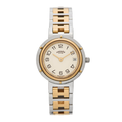 Hermes Stainless Steel 24mm Clipper Quartz Watch Gold 1 of 4