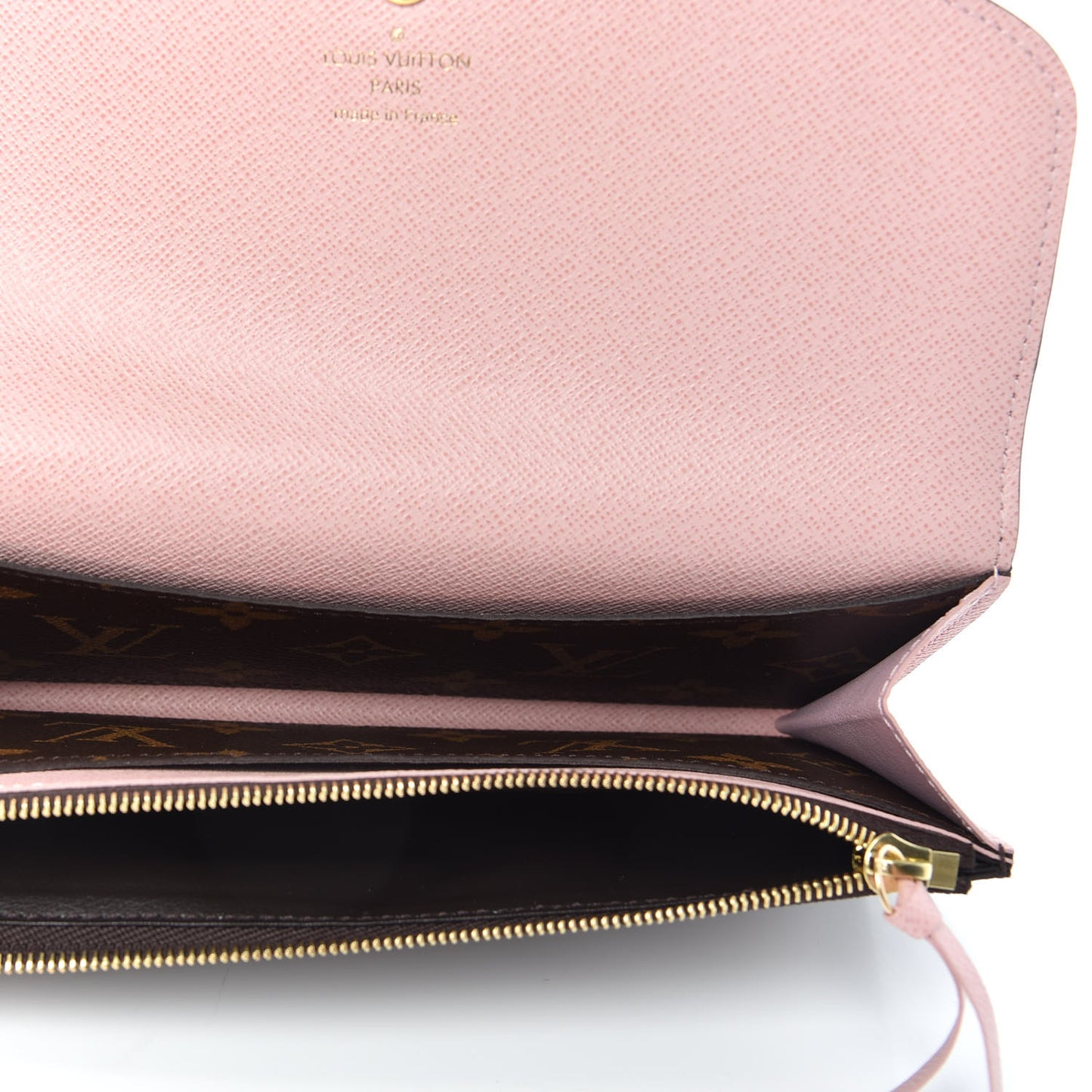 Monogram Emilie Wallet Rose Ballerine