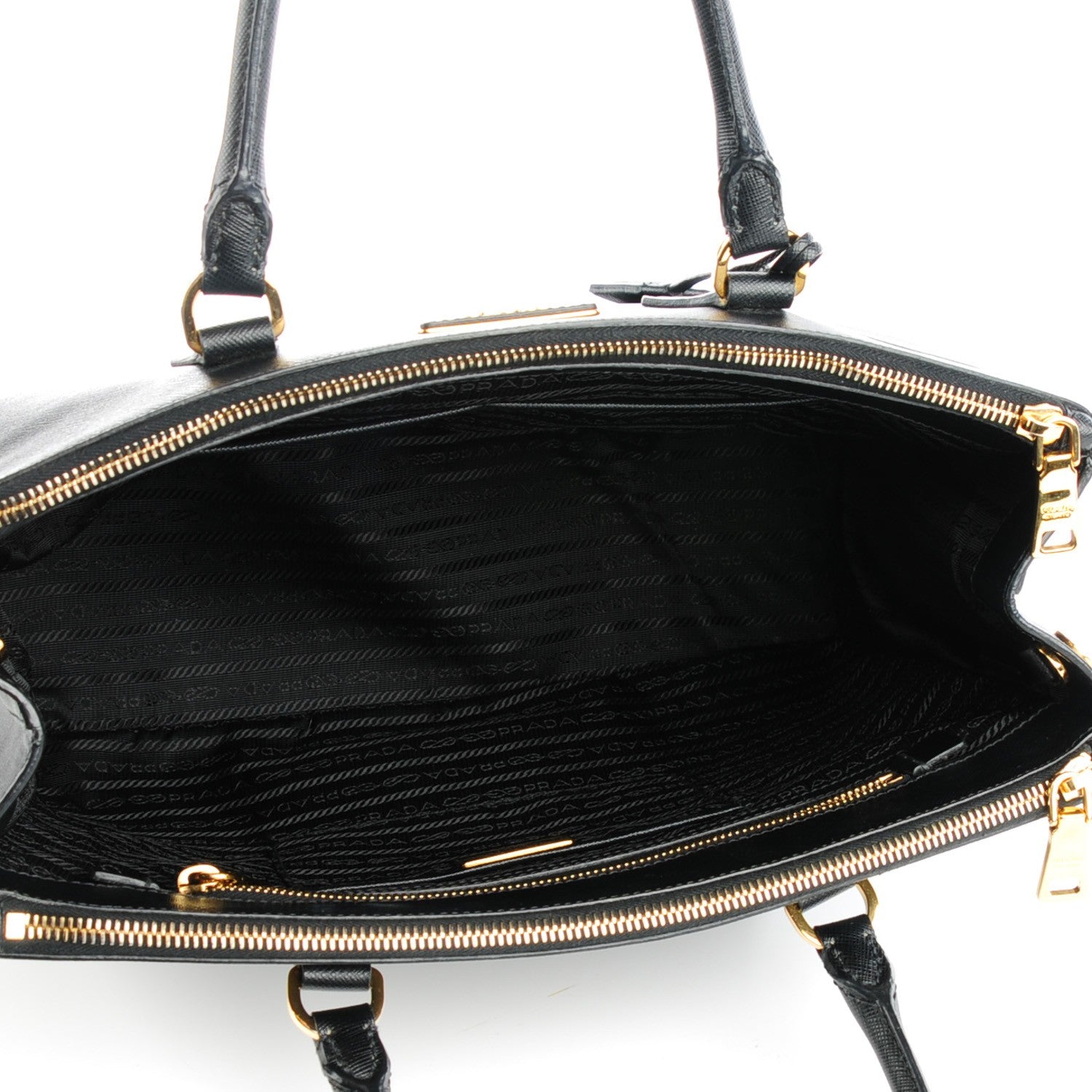 Prada Saffiano Medium Galleria Double Zip Tote Black 6 of 9