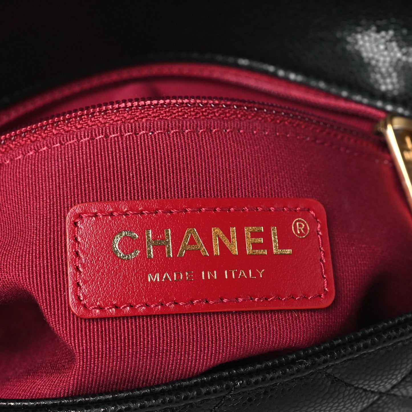 Caviar Quilted Small Twist Your Buttons Flap Black