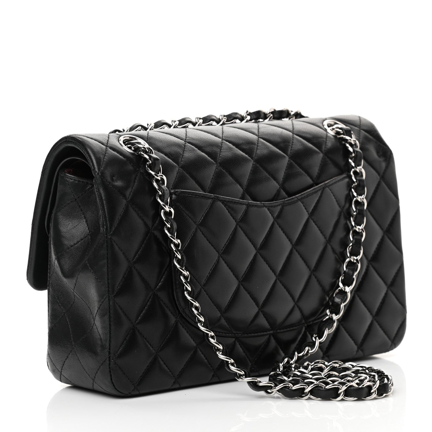 Chanel Lambskin Quilted Medium Double Flap Black 4 of 32