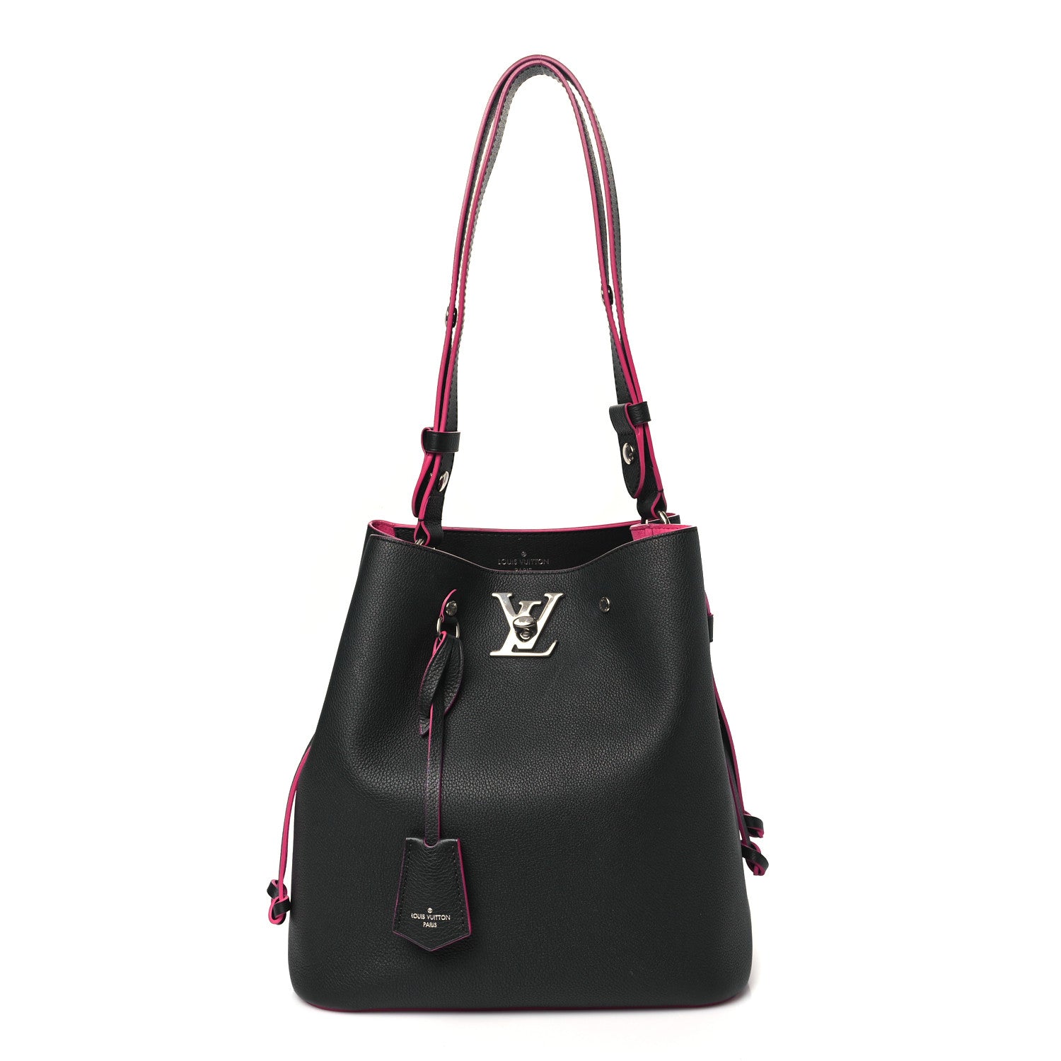Louis Vuitton Calfskin Lockme Bucket Black 1 of 10