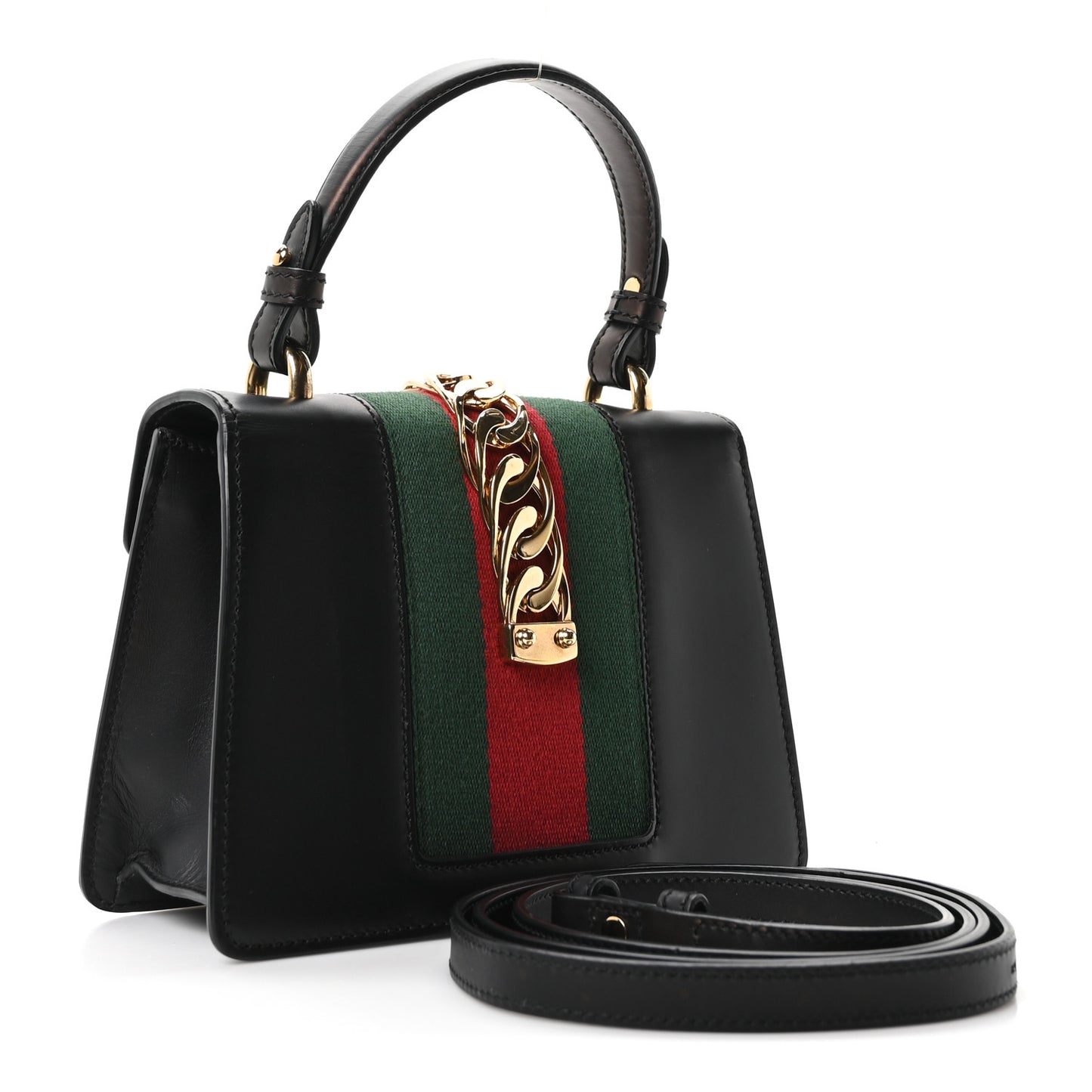 Calfskin Small Sylvie Shoulder Bag Brown