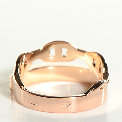 Hermes 18K Rose Gold Diamond Kelly Double Tour Ring 52 6 2 of 3