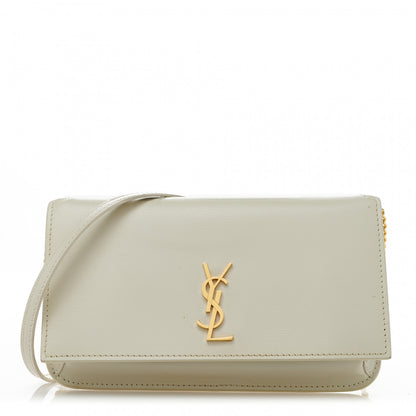 Saint Laurent Smooth Calfskin Monogram Phone Holder Crossbody Crema Soft 1 of 8