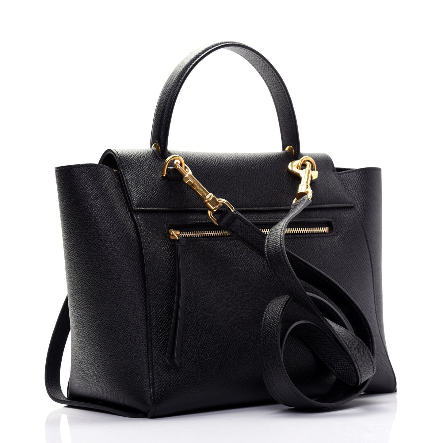 Grained Calfskin Micro Belt Bag Black