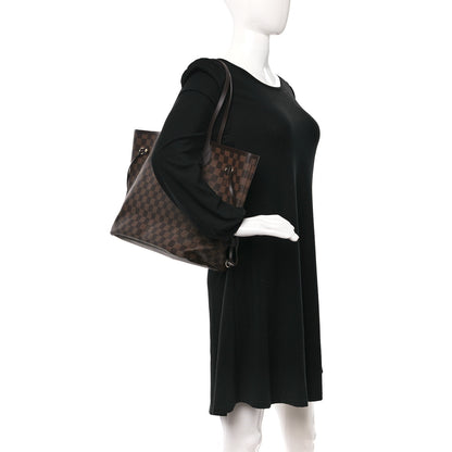Louis Vuitton Damier Ebene Neo Neverfull MM Rose Ballerine 2 of 9