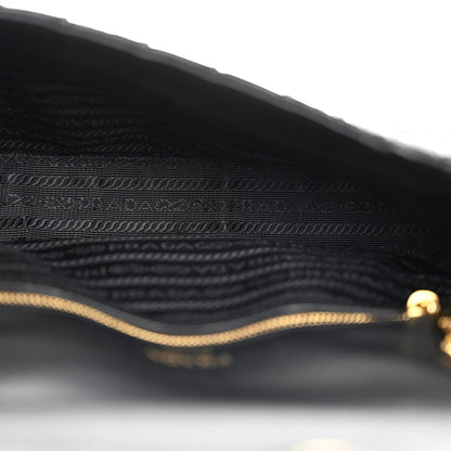 Prada Nappa Gaufre Medium Chain Flap Shoulder Bag Black 6 of 10