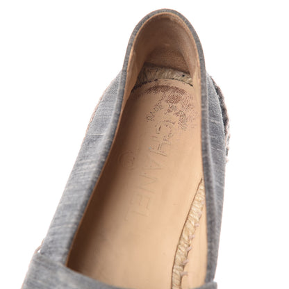 Chanel Striated Suede Espadrilles 37 Dark Grey 10 of 16